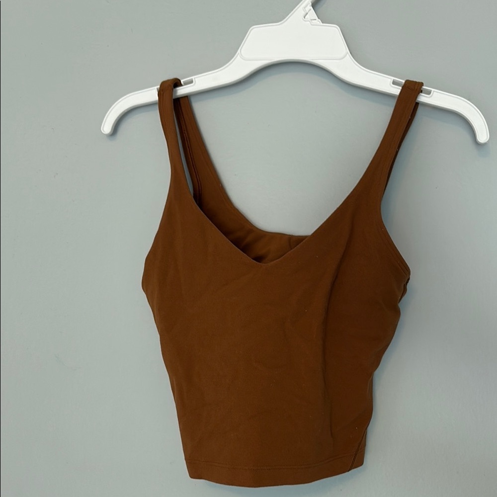 Lululemon Athletica Brown Fitted Bustier Tank Top